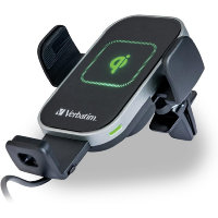 Verbatim FWC-02 Qi Fast Wireless Car Charger, 360 Degrees Rotatable, Three Mounting Options: Vent Holder, Suction Cup On Dashboard, Or Front Window - Image 2