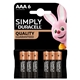 Duracell Simply Alkaline Pack of 6 AAA Batteries