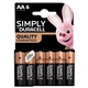 Duracell Simply Alkaline Pack of 6 AA Batteries