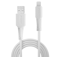Lindy 31327 2m USB-A (M) 2.0 To Lightning (M) MFi Certified 480Mbps Cable - White - Image 3