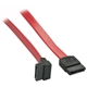 Lindy 33352 0.7m SATA (7 Pin) to 90 Deg SATA (7 Pin) Cable - Red/Black, Compatible With SATA III And Backwards Compatible With SATA I And II, 10 Year Warranty