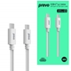 Prevo USB 3.2 100W C to C cable, 20V/5A, 10GB/20GB/s, White, Superior Design & Performance, Retail Box Packaging