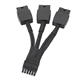Replacement 12VHPWR 12+4Pin PCIe 5.0 to 3x8Pin (6+2P) Power Cable 10 cm Braided