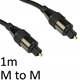 TOSLINK Digital Optical (M) to Digital Optical (M) 1m Black OEM Cable