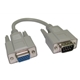 VGA Adapter Cable DB-9 (9-Pin Male) D-Sub Connection to a 15-pin Female High-Density VGA/SVGA Port, Gold Contacts, 0.21m, Grey