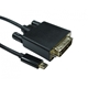 USB-C TO DVI 4k 30HZ 2 Meter Black Data Cable
