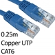 RJ45 (M) to RJ45 (M) CAT6 0.25m Blue OEM Moulded Boot Copper UTP Network Cable