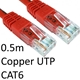 RJ45 (M) to RJ45 (M) CAT6 0.5m Red OEM Moulded Boot Copper UTP Network Cable