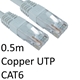 RJ45 (M) to RJ45 (M) CAT6 0.5m White OEM Moulded Boot Copper UTP Network Cable