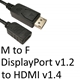 DisplayPort 1.2 (M) to HDMI 1.4 (F) Black OEM Converter Adapter