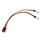 3-Pin Fan (F) to 2 x 3-Pin Fan (M + M) 0.15m OEM Internal Splitter Cable