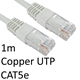 RJ45 (M) to RJ45 (M) CAT5e 1m White OEM Moulded Boot Copper UTP Network Cable