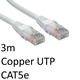 RJ45 (M) to RJ45 (M) CAT5e 3m White OEM Moulded Boot Copper UTP Network Cable