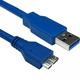 USB 3.0 A (M) to USB 3.0 Micro B (M) 0.75m Blue OEM Data Cable