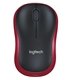 Logitech M185 Wireless Mouse, 2.4GHz with USB Mini Receiver, 12-Month Battery Life, 1000 DPI Optical Tracking, Ambidextrous, Compatible with PC, Mac, Laptop, Red and Black