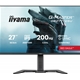 iiyama G-Master Red Eagle gaming monitor GB2771QSU-B1 27" Black, Height Adjustable, QHD Resolution, Ultra Slim Bezel, IPS, 200Hz, 0.5ms, Nvidia G-Sync, HDMI, Display Port, USB Hub