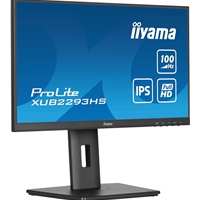 iiyama PROLITE XUB2293HS-B6 22 inch IPS Monitor, Full HD, 1ms, HDMI, DisplayPort, Freesync, 100Hz, Speakers, Black, Internal PSU, Height Adjust, Pivot, ACR, VESA - Image 3