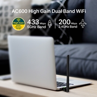 TP-Link Archer T2U Plus AC600 High Gain Wi-Fi Dual Band USB Adapter - Image 2