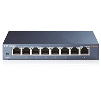 TP-Link TL-SG108 8-Port Metal 10/100/1000Mbps Gigabit Desktop Network Switch - Image 2