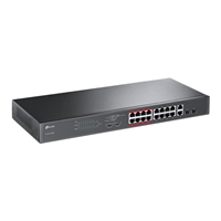 TP-Link TL-SL1218MP 16-Port Metal 10/100Mbps + 2-Port Gigabit Unmanaged PoE Switch (192W) - Image 2