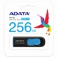 Adata DashDrive UV128 256GB USB 3.0 Flash Drive, Black and Blue