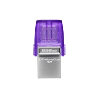 Kingston DataTraveler microDuo 3C 256GB OTG Dual USB-A to USB-C USB 3.2 Gen 1 Flash Drive, Purple - Image 3