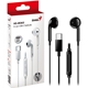 Genius HS-M365B USB-C In-Ear Wired Earbuds with In-Line Microphone and Volume Controls Black
