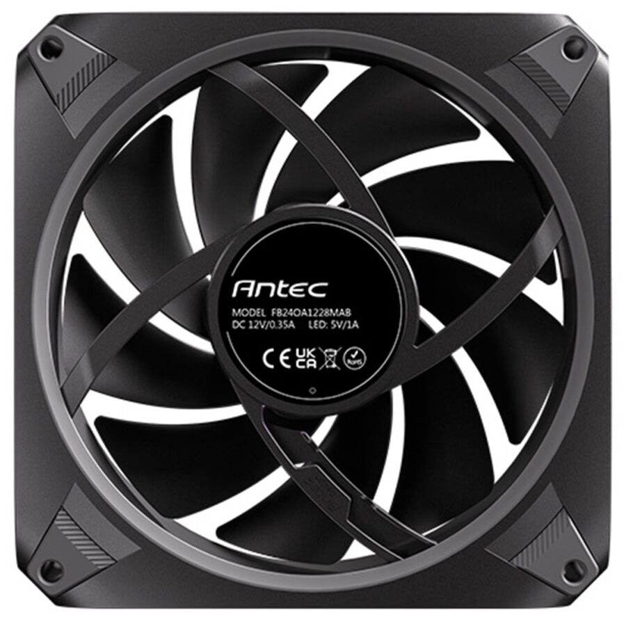 Antec Orbit 120 ARGB 120 mm PWM Fan Triple Pack - 120 mm x 28 mm, Fluid Dynamic Bearing, 200-2000 RPM, 66.72 CFM, aRGB Lighting, Anti-Vibration Pads