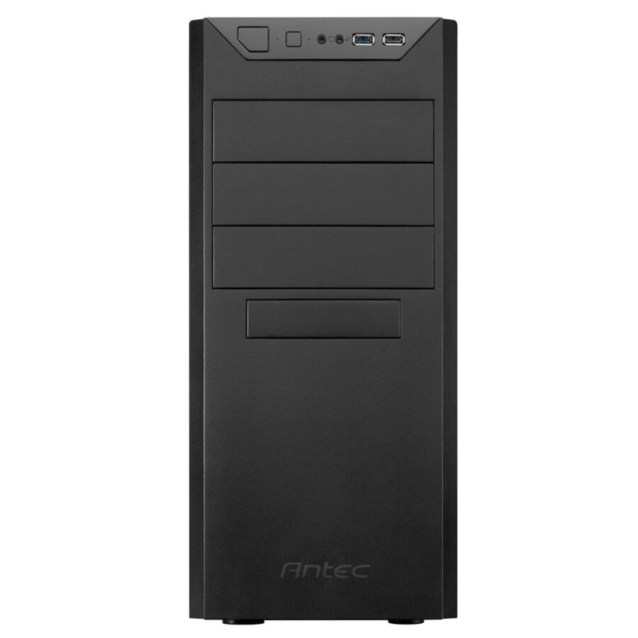 Antec VSK-4000B-U3/U2 Mid Tower Case, 1 x USB 3.0 / 1 x USB 2.0, Galvanized Steel, Vented Side Panel, 1 x Pre-Installed Fans, ATX, Micro-ATX, Mini-ITX Compatible