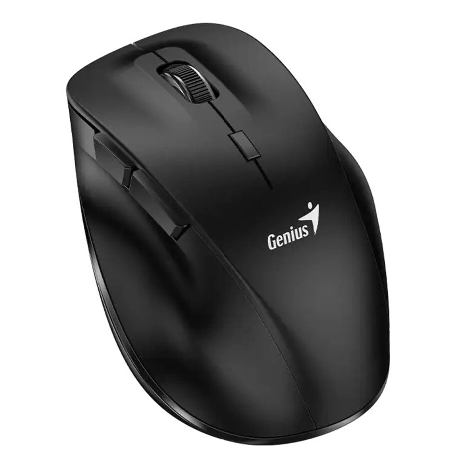 GENIUS Ergo 8230S Easy Ergonomic Wireless Silent Mouse, 2.4 GHz wireless, 6 buttons, Quiet click, less noise, DPI button: 800 / 1200 / 1600 (default) dpi - Black