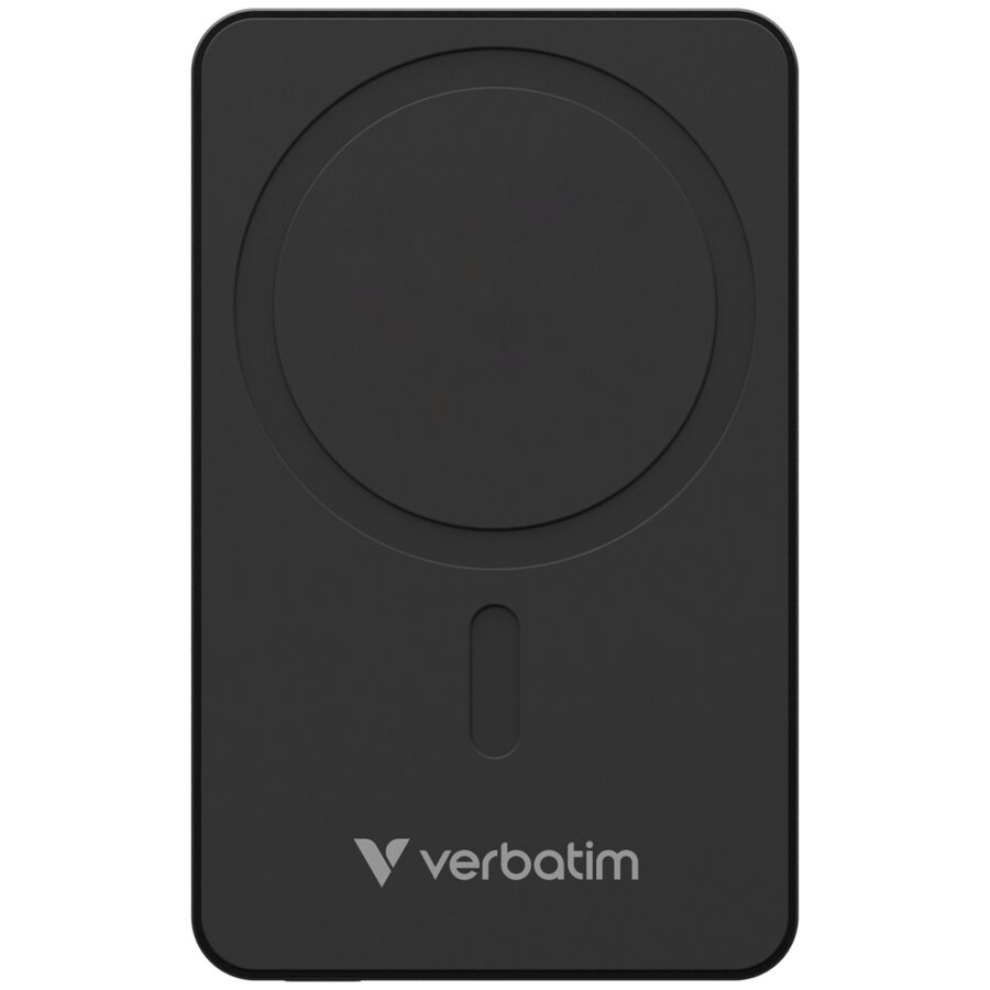 Verbatim Charge 'n' Go Essentials MagSafe Power Bank Wireless 5000mAh Black