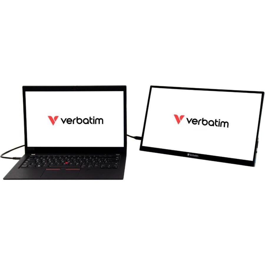 Verbatim Portable 15.6" Touch Monitor 4K UHD ALU, 3840 x 2160 Resolution, 60HZ, Built-in Kickstand, Tilt: From 0 Up To 85