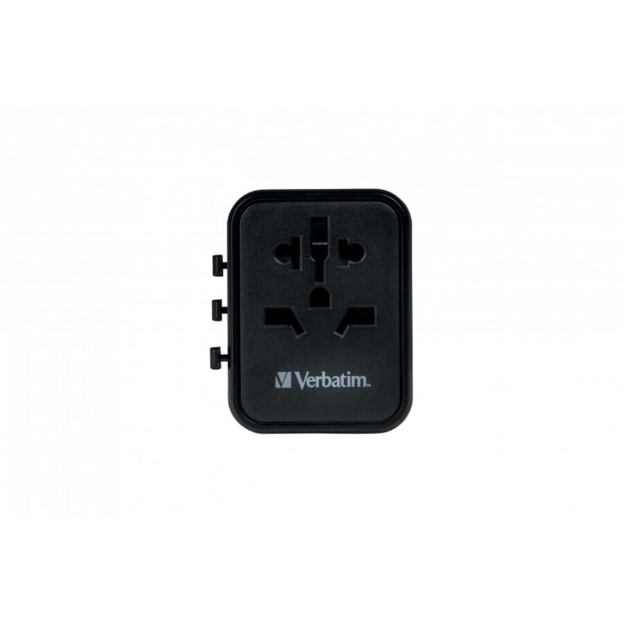 Verbatim UTA-02 Universal Travel Adapter with 1 x USB-C PD 20W / 1 x USB-A QC 3.0