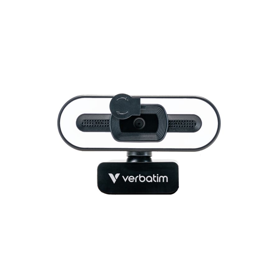 Verbatim AWC-02 Full HD 1080p Autofocus Webcam with Microphone and Light