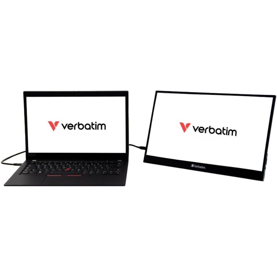 Verbatim PMT-17 Portable 17.3" FHD Touchscreen Monitor ALU, 1920 x 1080 Resolution, 60Hz, Built-in Kickstand, Tilt: From 0 Up To 85
