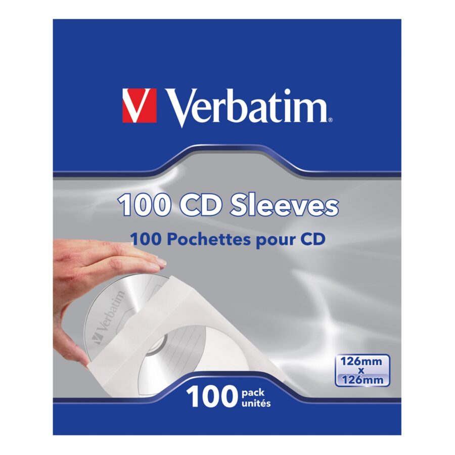 Verbatim CD Paper Sleeves 100-Pack