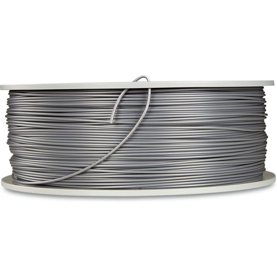 Verbatim PLA-Filament 3D-Printing,1.75mm, 1kg, High End Polyactide-Filament For Material Extrusion, For 3D-Printer & 3D-Pen, 3D-Printer-Filament Made Of PLA, 1 Spool 335m, Silver/Metal Grey
