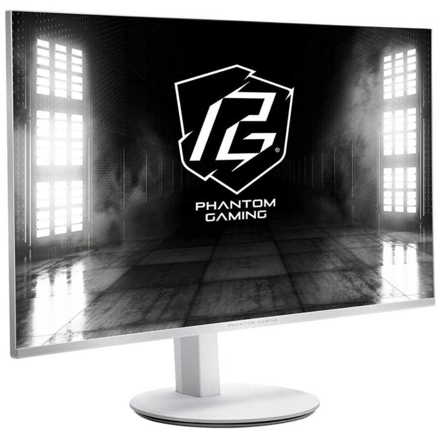 ASRock Phantom Gaming PG27FFS2E-W 27 Inch FHD (1920 x 1080) Flat IPS Gaming Monitor, 240Hz, 1ms (MPRT) Response Time, 2 x HDMI 2.1; 1 x DisplayPort 1.2, 2 x 2W Speakers, Tilt, Swivel, Height, Pivot Adjustment - White