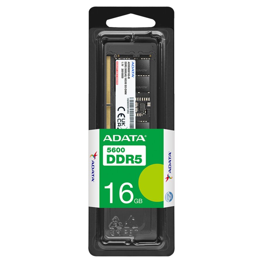 ADATA Premier AD5S560016G-S 16GB (1x 16GB) SODIMM System Memory, 5600MHz, DDR5, CL46