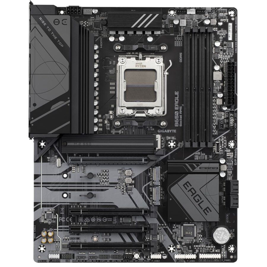 Gigabyte B650 EAGLE AMD AM5 Socket Motherboard, ATX, 4x DDR5 Slots, 3x M.2 Sockets, Fitted I/O Shield, GbE LAN, 1x DisplayPort / 1x HDMI Port