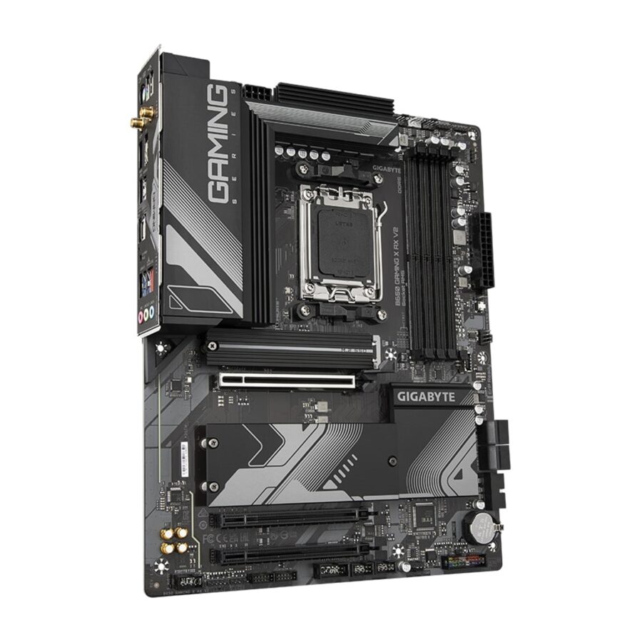 Gigabyte B650 GAMING X AX V2 AMD AM5 Socket Motherboard, ATX, 4x DDR5 Slots, 3x M.2 Sockets, Fitted I/O Shield, 2.5GbE LAN, Wi-Fi 6E, 1x DisplayPort / 1x HDMI Port