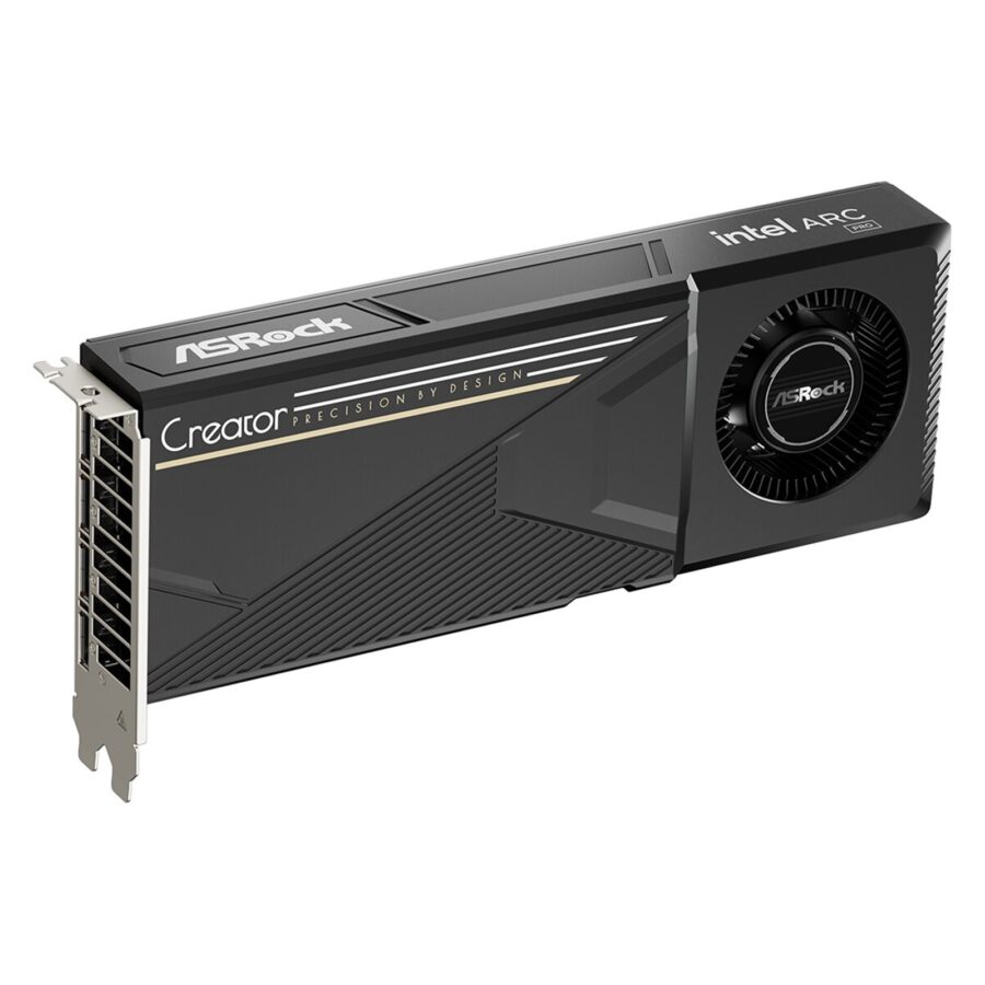 ASRock Intel ARC Pro B70 Creator 32GB Professional Graphics Card, 256 XMX Engines, Single Fan, 4x DisplayPorts