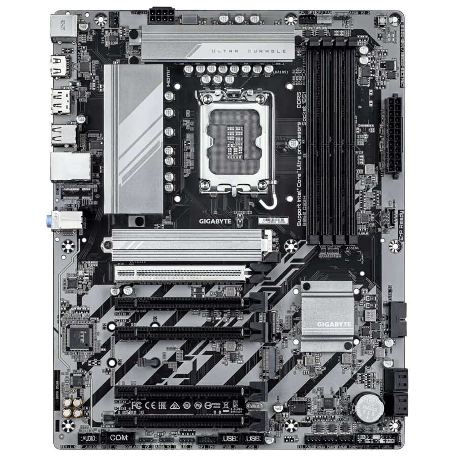 Gigabyte B860 DS3H Intel 1851 Socket Motherboard, ATX, 4x DDR5 Slots, 2x M.2 Sockets, 2.5GbE LAN, 1x DisplayPort / 1x HDMI Port