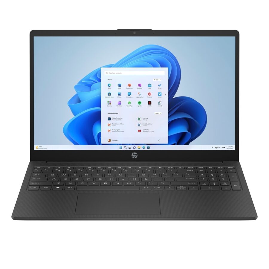 HP 15-fc0045na Laptop, 15.6 Inch Full HD 1080p Screen, AMD Ryzen 3 7320U, 8GB DDR4 RAM, 256GB SSD, AMD Radeon Graphics, Windows 11 Home