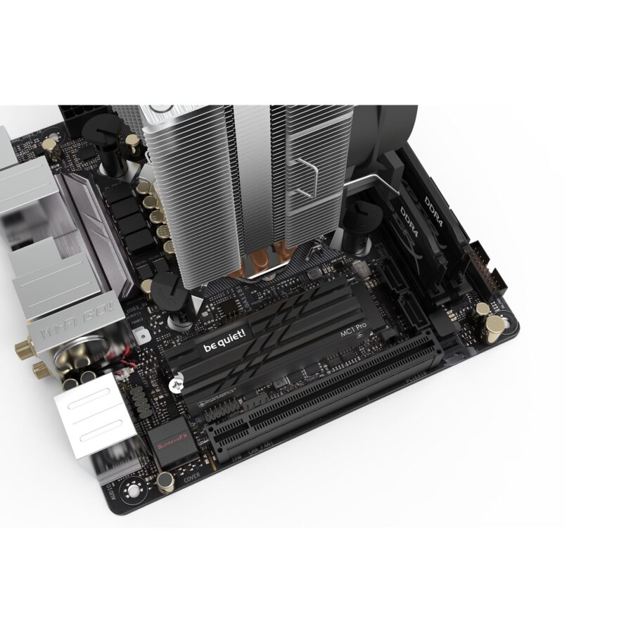 be quiet! (BZ003) MC1 Pro M.2 SSD Cooler, Integrated Heat Pipe, Single/Double Side Compatibility, 2280 Size