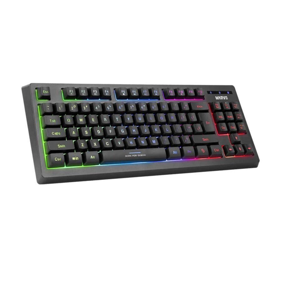 Marvo Scorpion CM310 Loot 30 3 in 1 RGB Wired Gaming UK Layout TKL Keyboard, Mouse and Mat Bundle (Black)