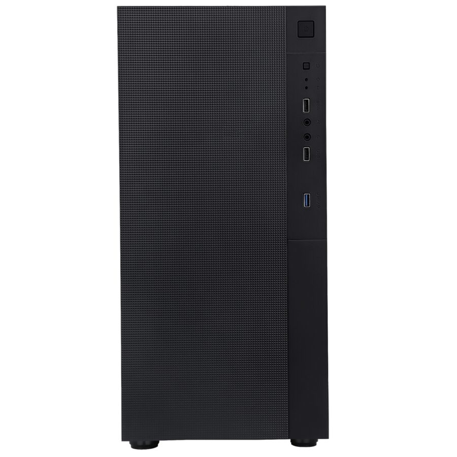 CIT Silent ES Black Mid-Tower Low Noise Computer Case with 2 x 120mm PWM Cooling Fans Included Sound Dampening Material