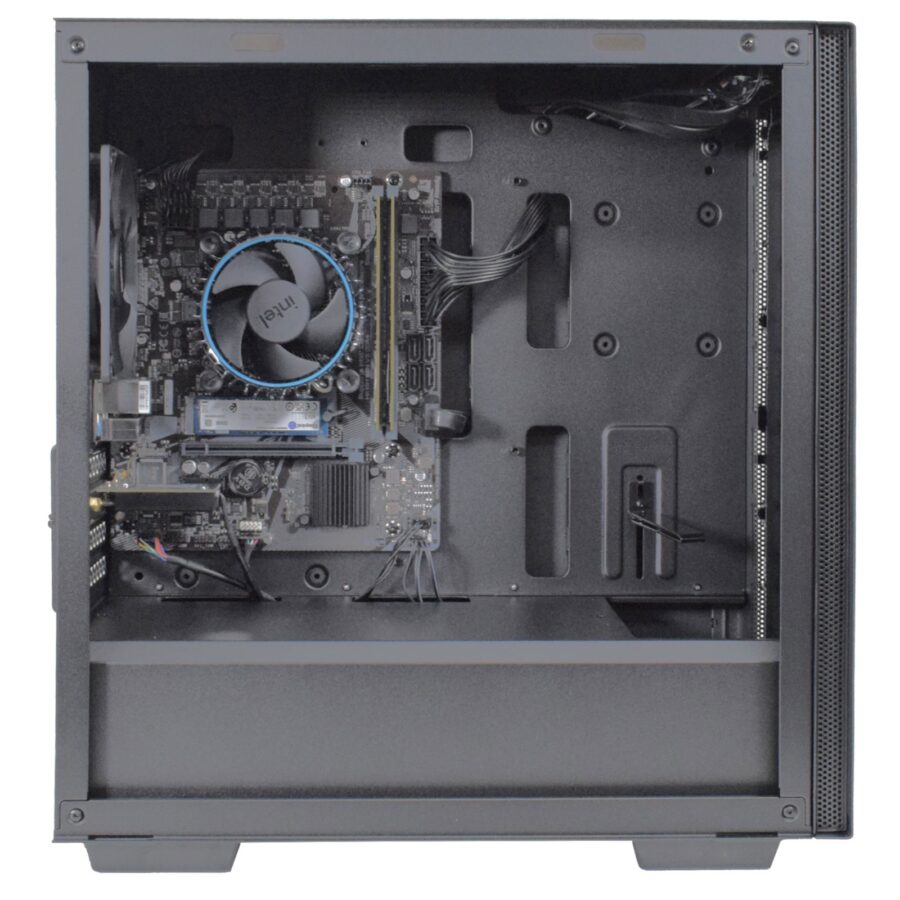 Intel i3 14100 Quad Core 8 Thread 3.50GHz (4.70GHz Boost), 16GB Kingston RAM, 500GB Kingston NVMe M.2, WiFi 6 + BT, Deep Cool Micro Chassis - Pre-Built PC
