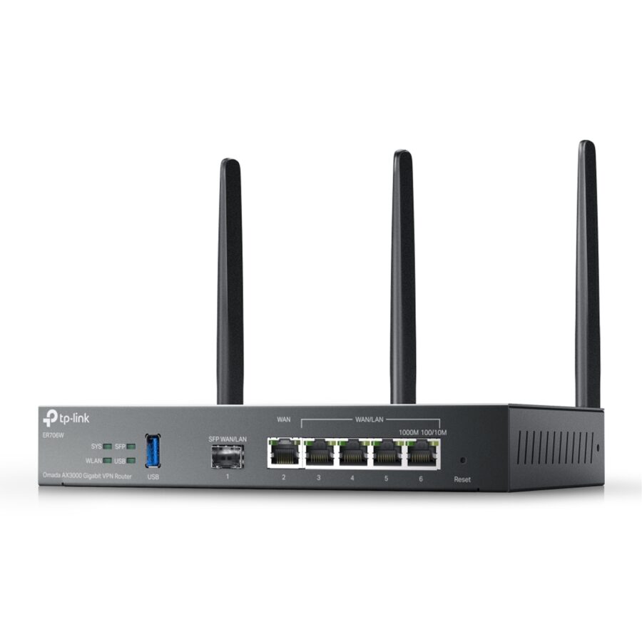TP-Link Omada ER706W AX3000 WiFi 6 Gigabit VPN All-in-One Gateway Router