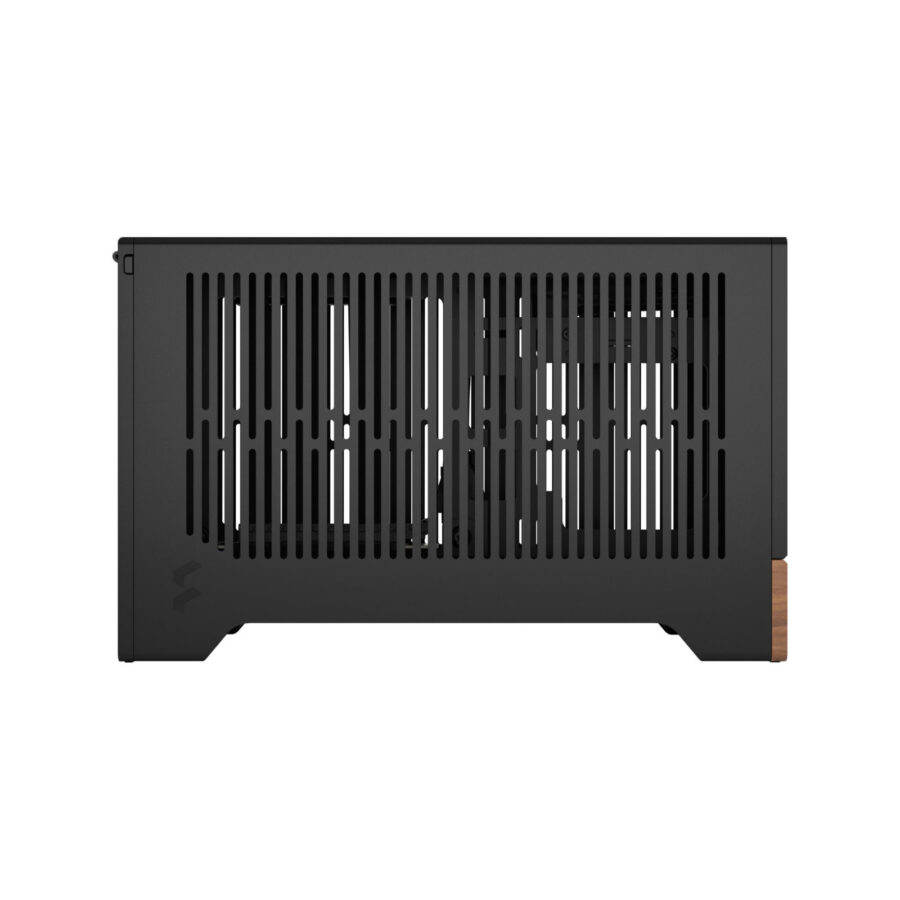 Fractal Design Terra Graphite Mini-ITX Small Form Factor PC Case, Anodised Aluminium Panels, FSC-Certified Walnut Front, Adjustable Interior, PCIe 4.0 Riser Cable, USB-C 20Gbps, 322mm GPU Support